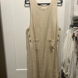 Pinafore Linen Dress